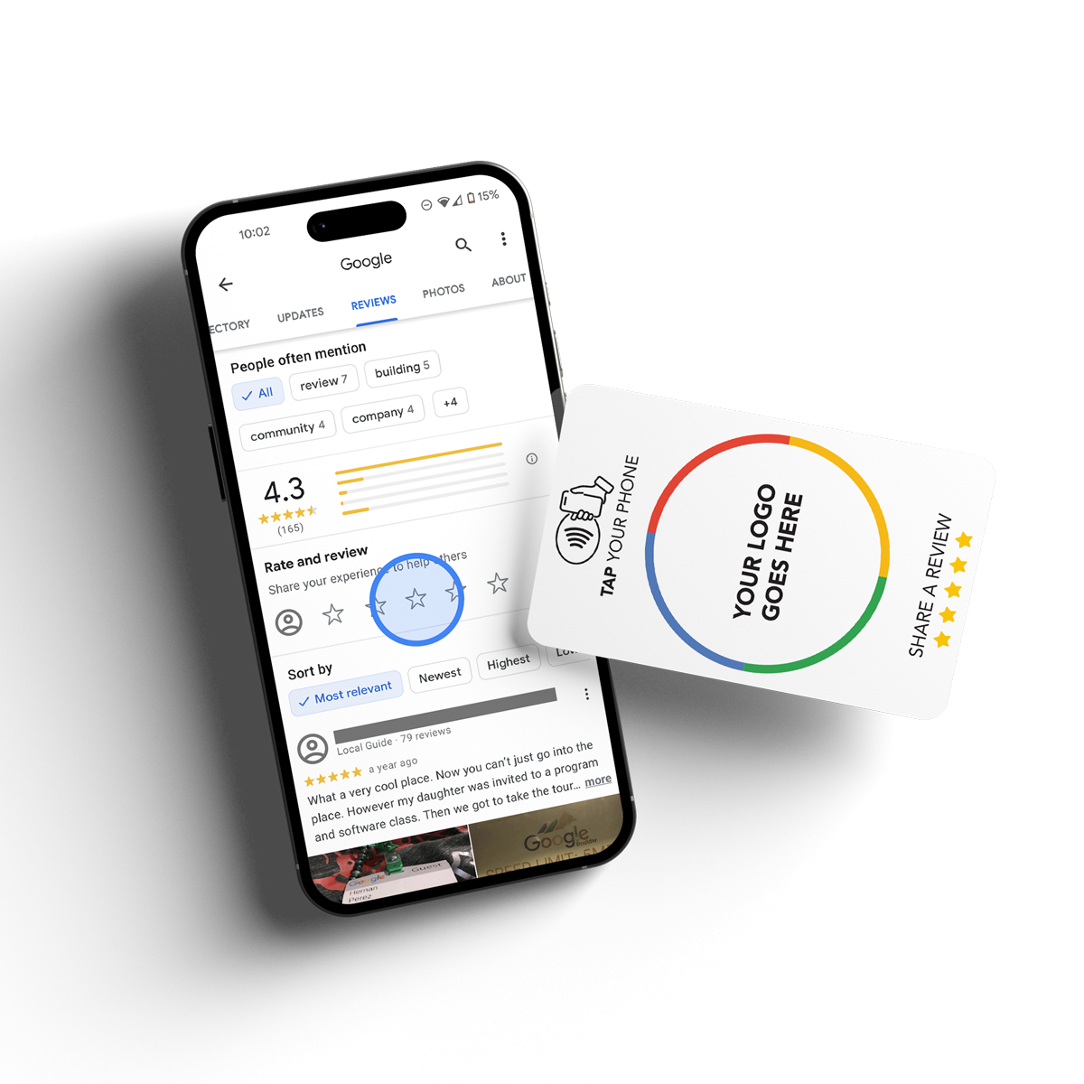 Google Rank Card +Reviews