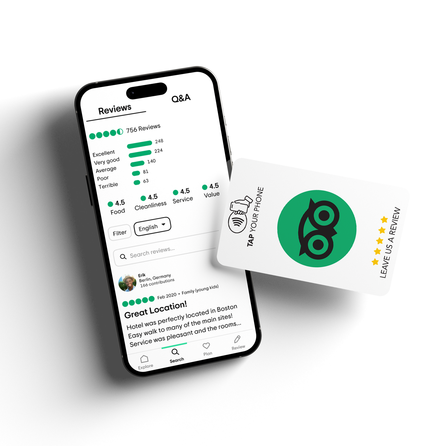 TripAdvisor Rank Card +Reviews